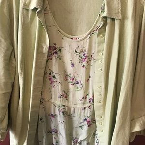 Ladies sleeveless dress and jacket